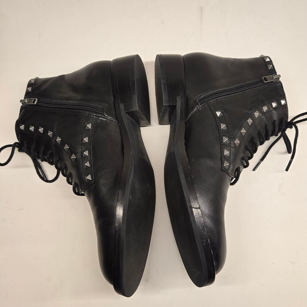 ASH Studded Leather WhyNot Combat Boots 38 Moto Punk Edgy Biker - Picture 3 of 13